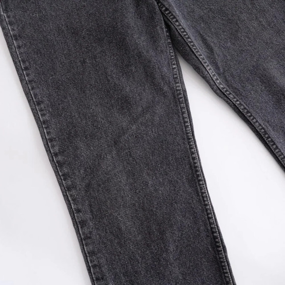 Vintage Levis 619 Black Stone Wash Straight Leg Denim Orange Tag Jeans 36/32 - Picture 11 of 14